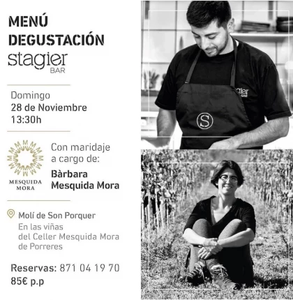 Maridaje de vinos Mesquida Mora con menú degustación de Stagier Bar