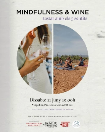 Mindfulness y cata de vinos de Jaume de Puntiró